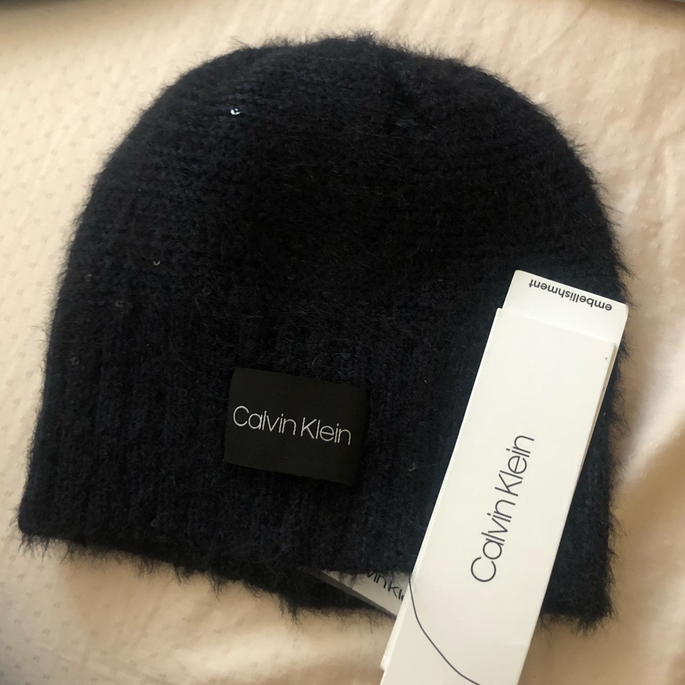 New Calvin Klein toddler Girl beanie hat